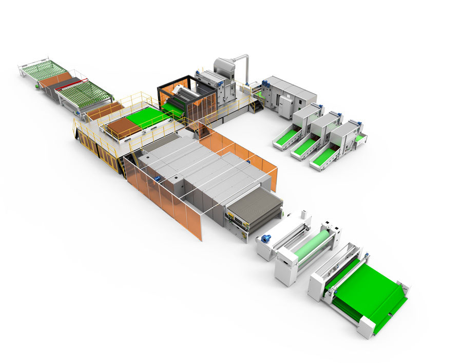 無(wú)膠棉生產(chǎn)線(xiàn)